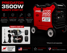 Load image into Gallery viewer, Predator 3500W Inverter and Remote Start Kit on a black background
