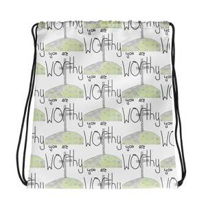 You Are Worthy Drawstring bag